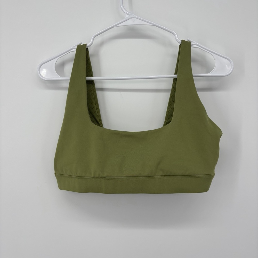 CSB Green Sports Bra Women's Large Athletic Gym Yoga Running